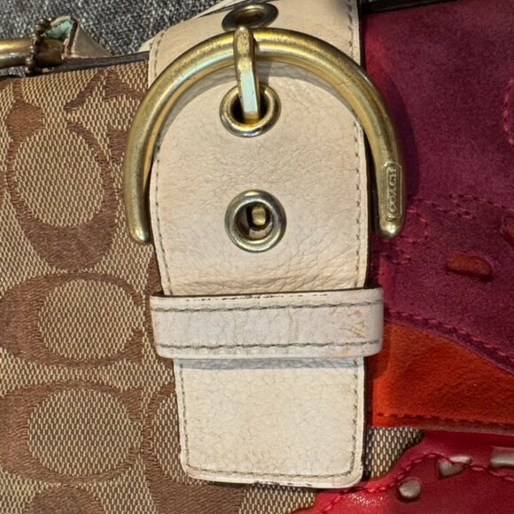 Vintage Coach Limited Edition Poppy Bag Leather Suede Canvas Model 6123 - Picture 12 of 15